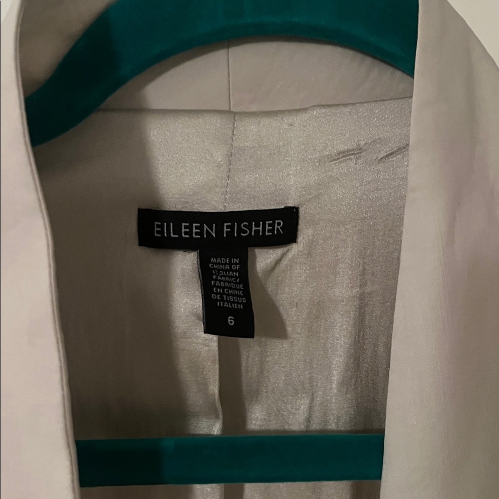 Eileen Fisher Cream Open-Front Jacket - Picture 2 of 4